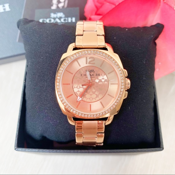 Coach Accessories - NEW Coach Ladies Watch Rose Gold Stainless Steel